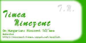 timea minczent business card